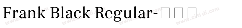 Frank Black Regular字体转换